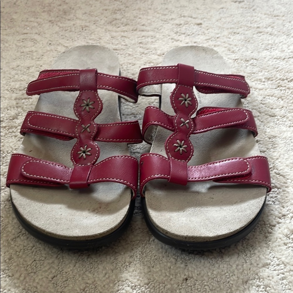 SAS Red Strappy Sandals